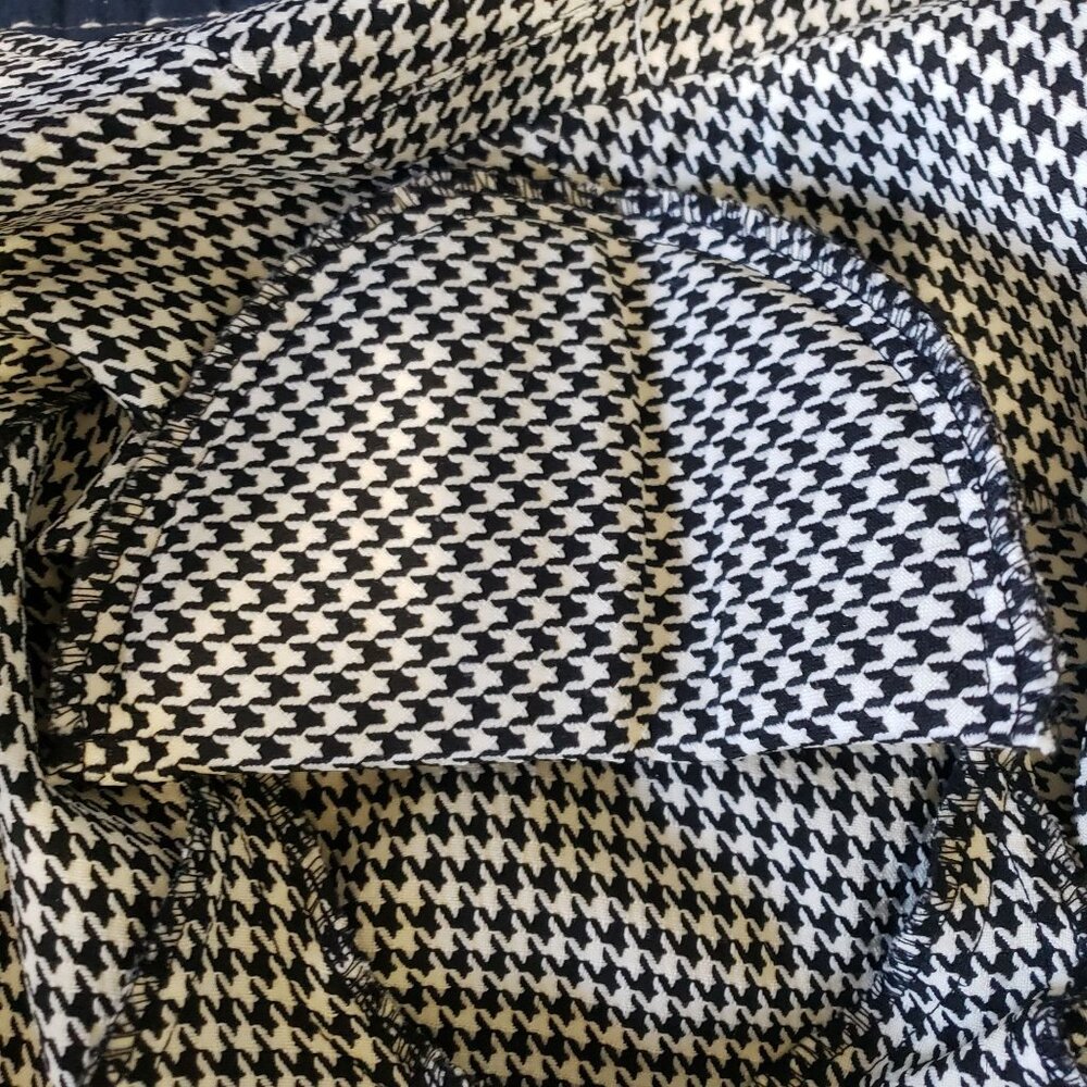 Sweet Suit Houndstooth Career Blazer Jacket Size 8 Dark Academia Structured - Picture 6 of 6